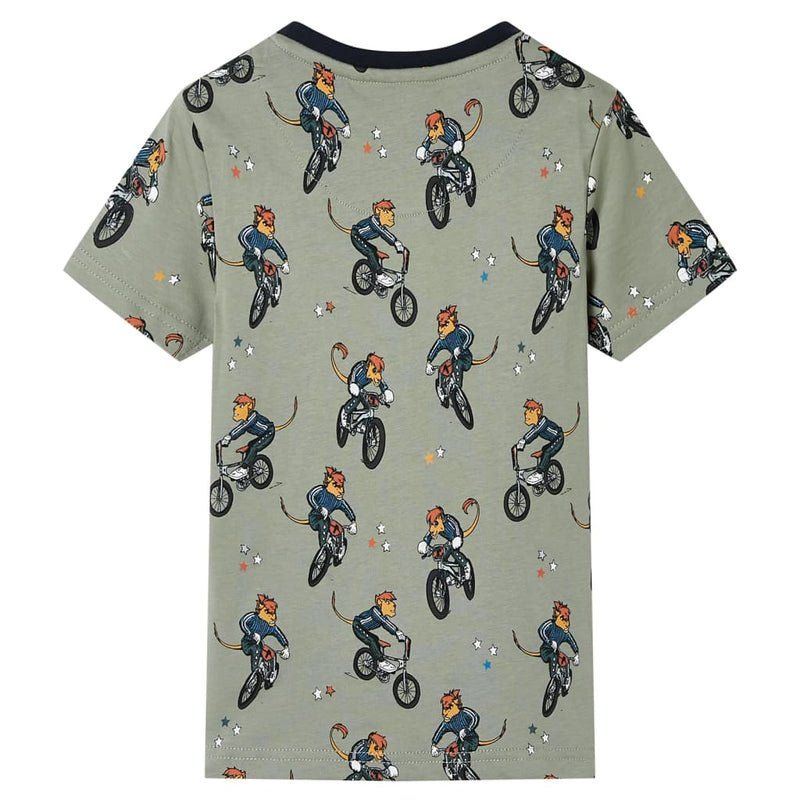 Load image into Gallery viewer, Vidaxl kinderpyjama met korte mouwen 104 lichtkaki