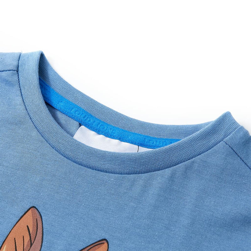 Load image into Gallery viewer, VidaXL Kindershirt met korte mouwen 128 middenblauw