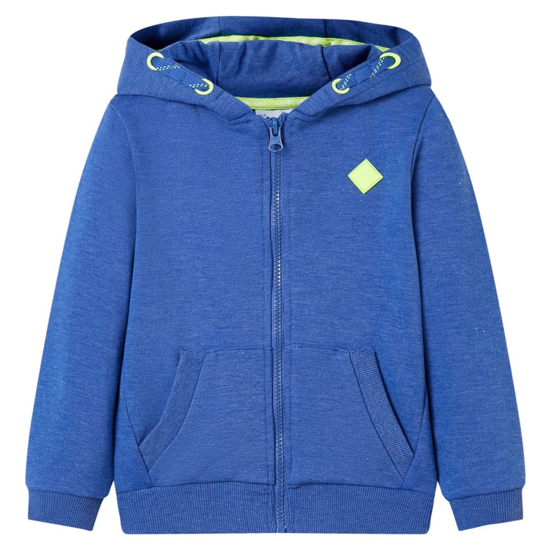 Load image into Gallery viewer, VidaXL Kindervest met capuchon en rits 140 gemêleerd blauw