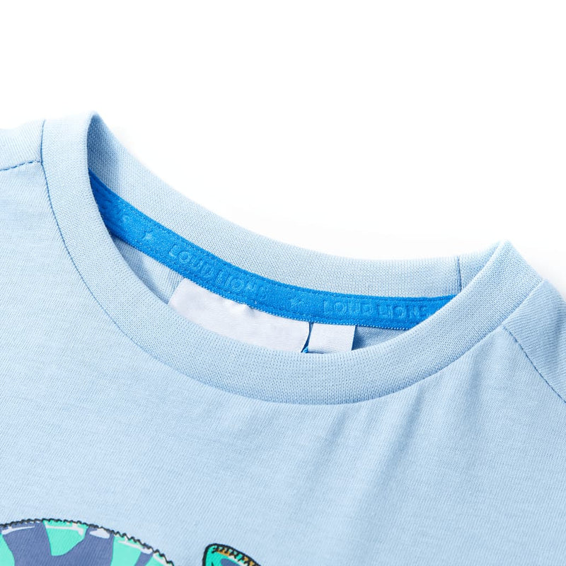Load image into Gallery viewer, VidaXL Kindershirt met korte mouwen 128 lichtblauw