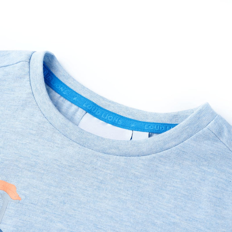 Load image into Gallery viewer, Vidaxl kindershirt 128 gemêleerd zachtblauw