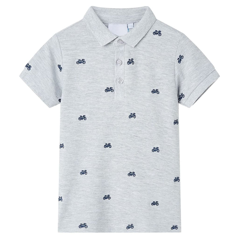 Load image into Gallery viewer, Vidaxl kinderpoloshirt 116 gemêleerd grijs