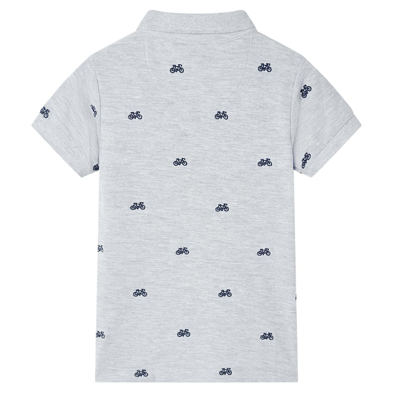 Load image into Gallery viewer, Vidaxl kinderpoloshirt 140 gemêleerd grijs