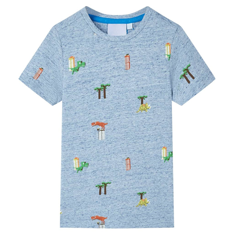 Load image into Gallery viewer, VidaXL Kindershirt 92 gemêleerd blauw