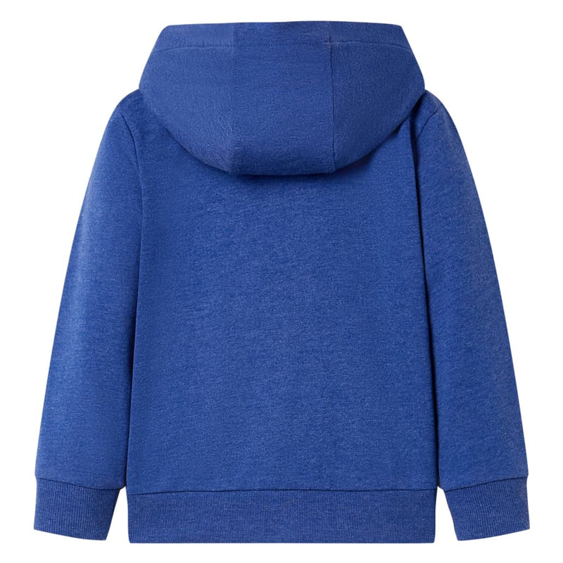Load image into Gallery viewer, Vidaxl kindervest met capuchon en rits 104 gemêleerd donkerblauw