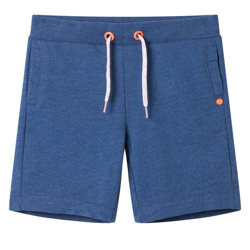Load image into Gallery viewer, VidaXL Kindershorts met trekkoord 92 gemêleerd donkerblauw
