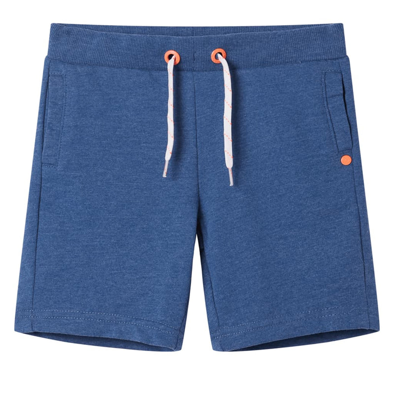 Load image into Gallery viewer, VidaXL Kindershorts met trekkoord 128 gemêleerd donkerblauw