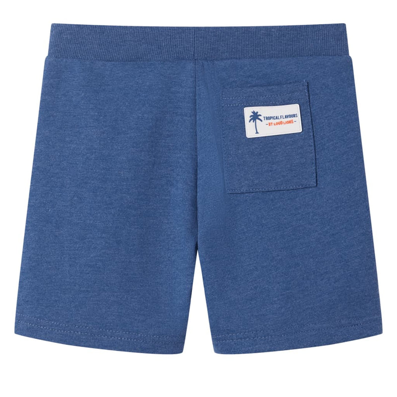 Load image into Gallery viewer, VidaXL Kindershorts met trekkoord 128 gemêleerd donkerblauw