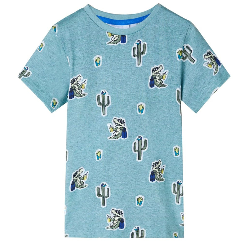 Load image into Gallery viewer, VidaXL Kindershirt 128 gemêleerd lichtgroen