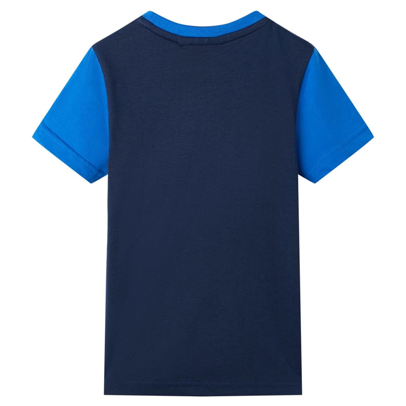 Load image into Gallery viewer, VidaXL Kindershirt 104 blauw en marineblauw