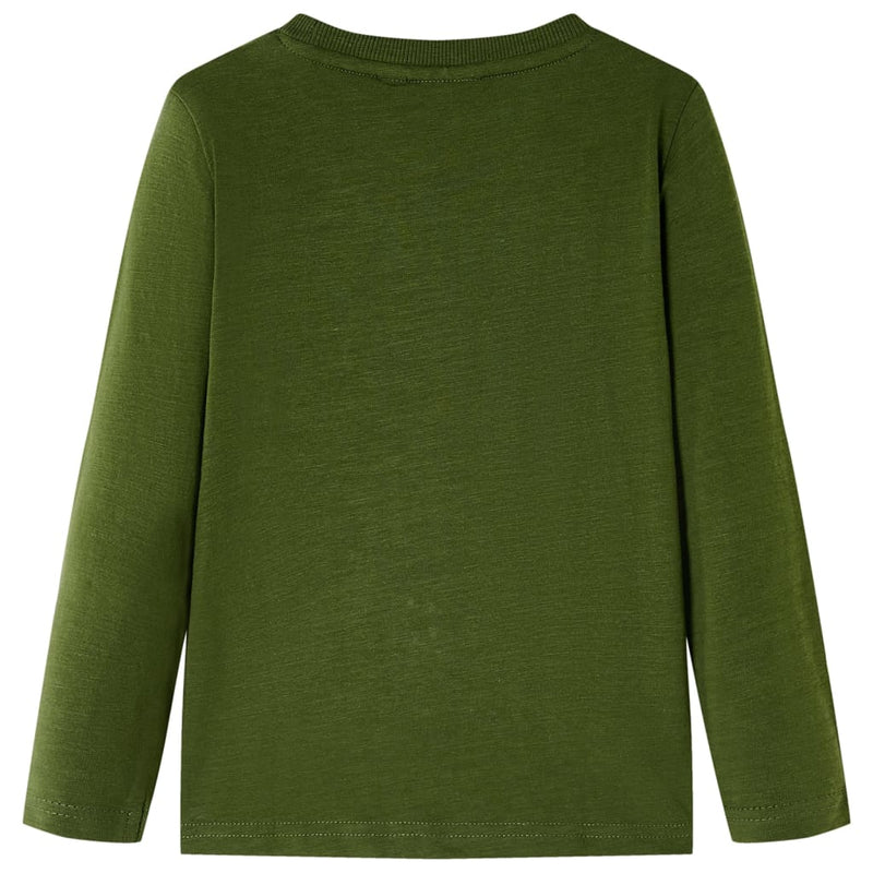 Chargez l'image dans la visionneuse de la galerie, Vidaxl kindershirt met lange mouwen 140 donkerkakikleurig