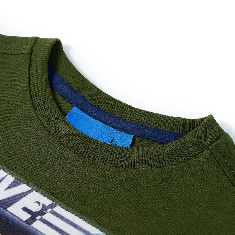 Chargez l'image dans la visionneuse de la galerie, Vidaxl kindershirt met lange mouwen 140 donkerkakikleurig