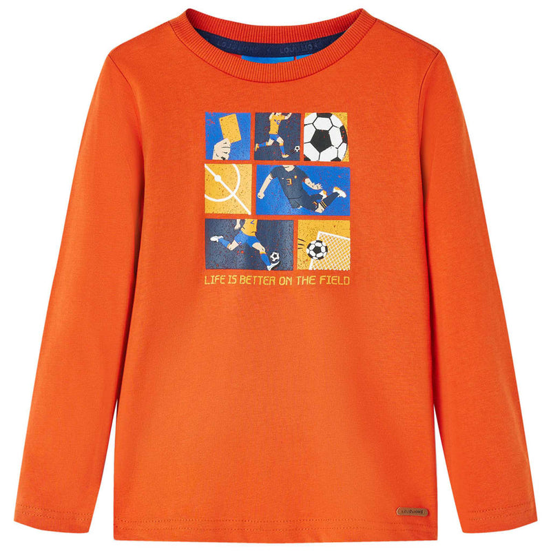 Load image into Gallery viewer, VidaXL Kindershirt met lange mouwen 128 oranje