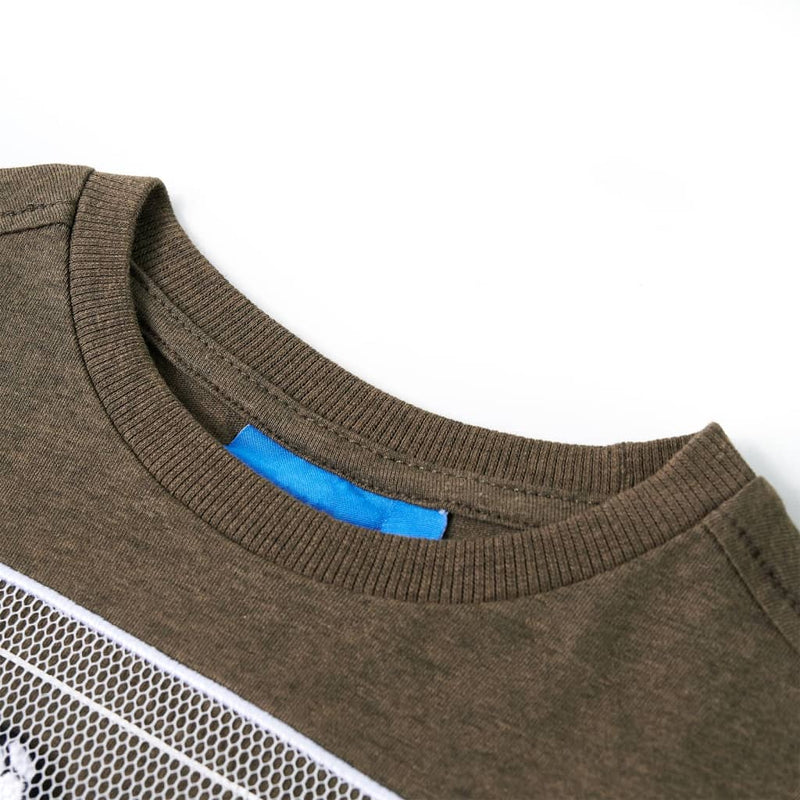Load image into Gallery viewer, VidaXL Kindershirt met lange mouwen 140 gemêleerd kakikleur