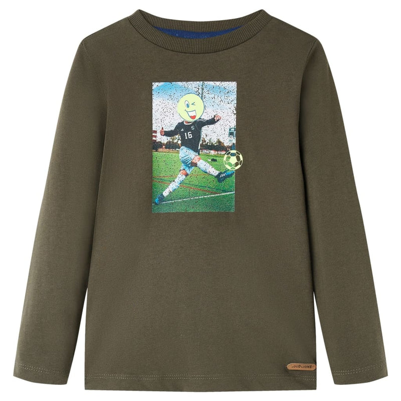 ギャラリービューアに画像をロードする, Vidaxl kindershirt met lange mouwen 140 kakikleurig