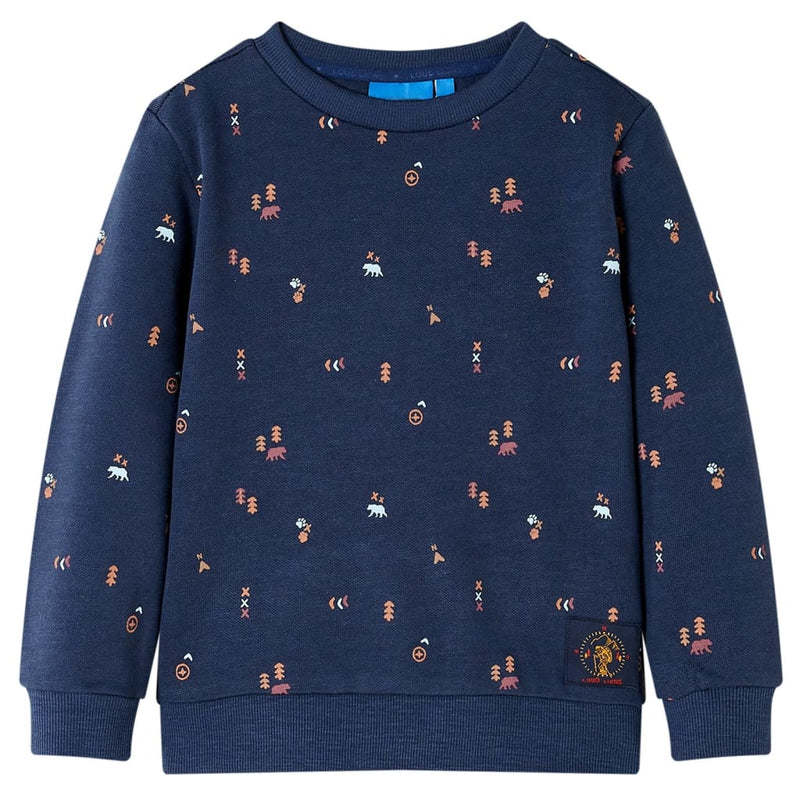 Load image into Gallery viewer, Vidaxl kindertrui 128 gemêleerd marineblauw