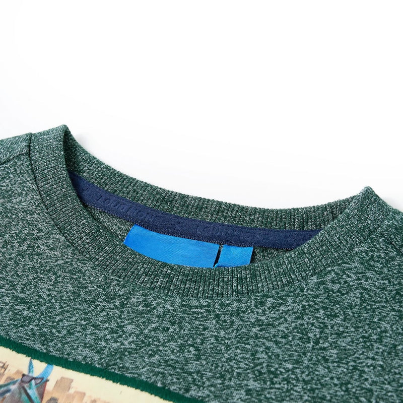Load image into Gallery viewer, Vidaxl kindershirt met lange mouwen 104 gemêleerd donkergroen