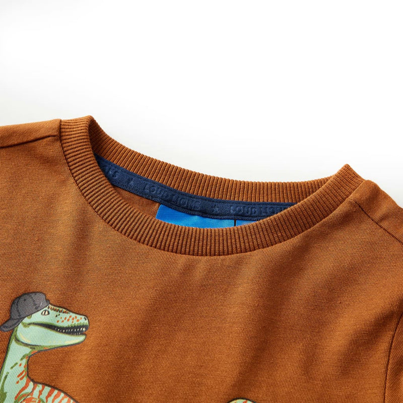 Load image into Gallery viewer, VidaXL Kindershirt met lange mouwen 116 cognackleurig