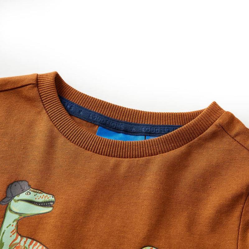 Load image into Gallery viewer, VidaXL Kindershirt met lange mouwen 128 cognackleurig