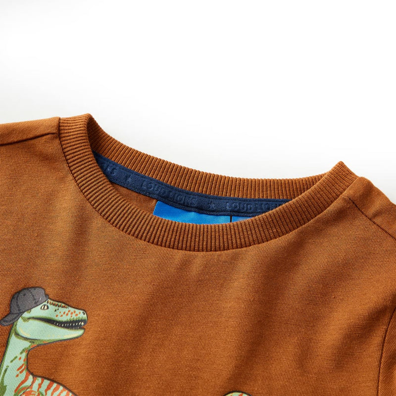 Load image into Gallery viewer, VidaXL Kindershirt met lange mouwen 140 cognackleurig
