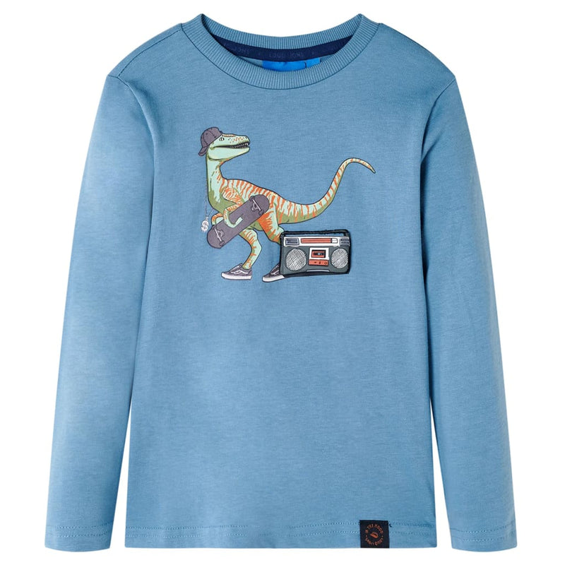 Load image into Gallery viewer, VidaXL Kindershirt met lange mouwen 116 medium blauw