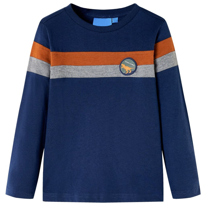 Load image into Gallery viewer, Vidaxl kindershirt met lange mouwen 104 marineblauw