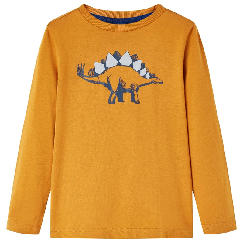 Load image into Gallery viewer, Vidaxl kindershirt met lange mouwen 128 donkerokerkleurig