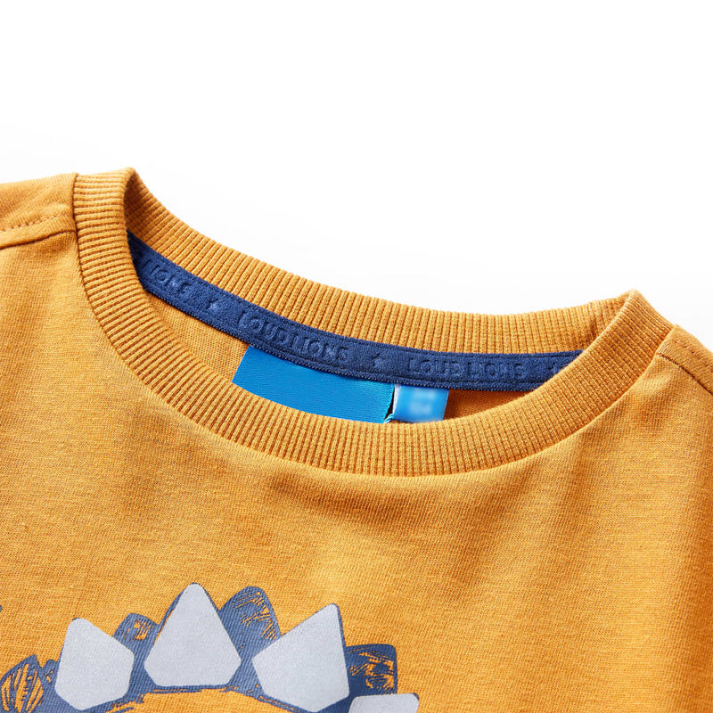 Load image into Gallery viewer, Vidaxl kindershirt met lange mouwen 128 donkerokerkleurig