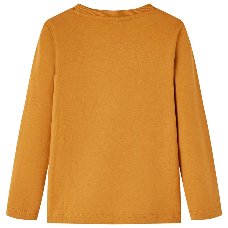 Load image into Gallery viewer, Vidaxl kindershirt met lange mouwen 116 donkerokerkleurig
