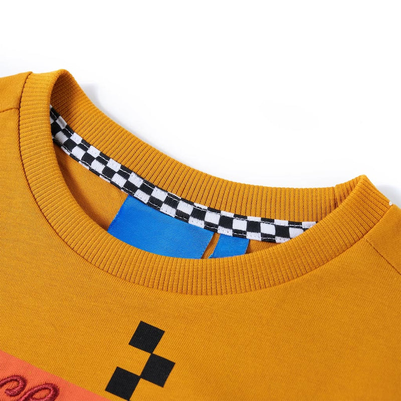 Load image into Gallery viewer, Vidaxl kindershirt met lange mouwen 116 okerkleurig