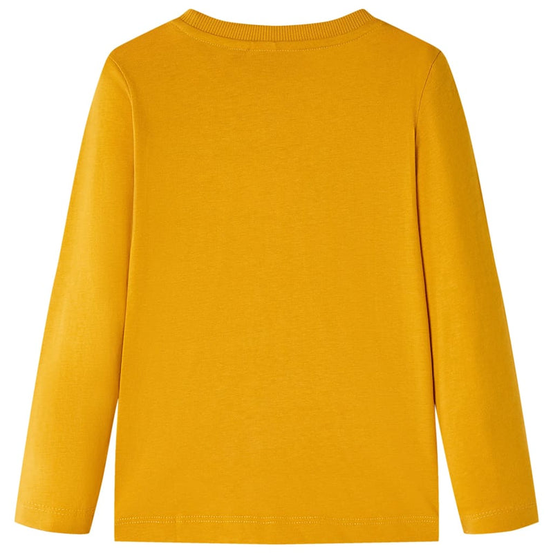 Load image into Gallery viewer, Vidaxl kindershirt met lange mouwen 128 okerkleurig