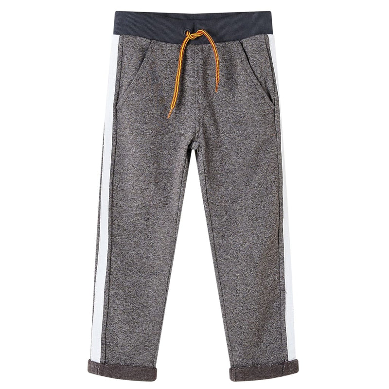 Load image into Gallery viewer, Vidaxl kinderjoggingbroek 116 gemêleerd donkergrijs