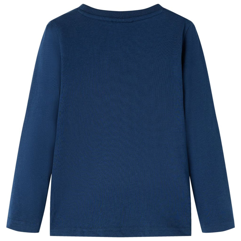 Afbeelding laden in galerijviewer, Vidaxl kindershirt met lange mouwen 116 marineblauw