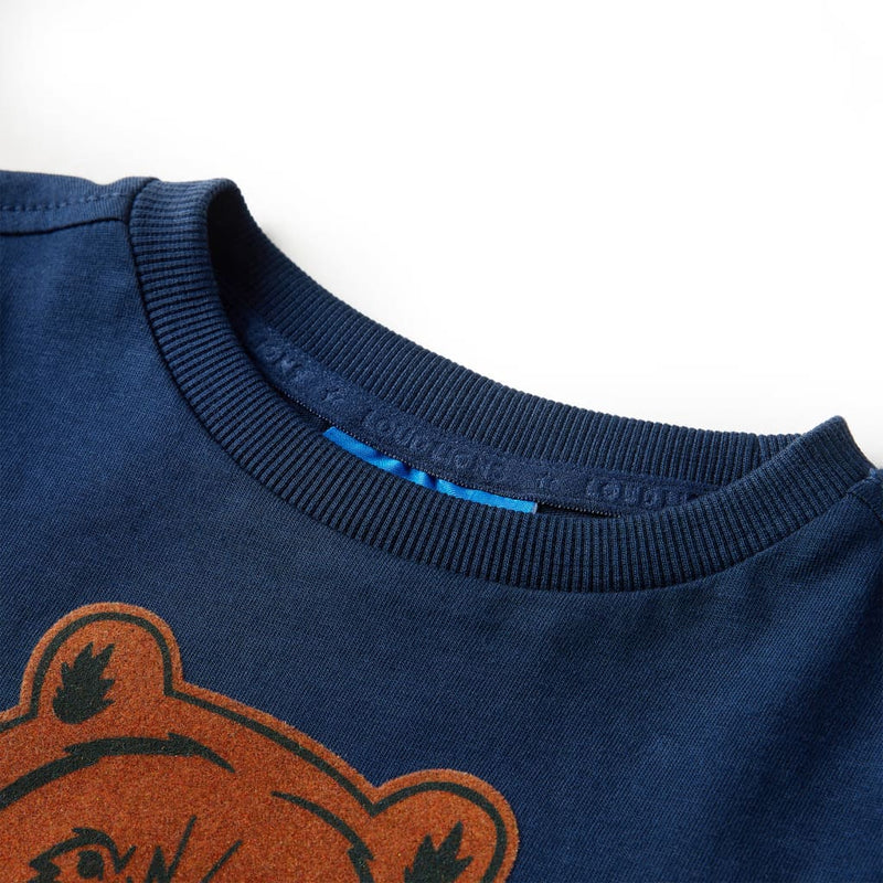 Load image into Gallery viewer, Vidaxl kindershirt met lange mouwen 128 marineblauw