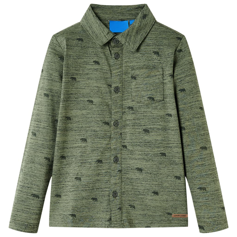 Load image into Gallery viewer, Vidaxl kindershirt 128 gemêleerd kakikleurig