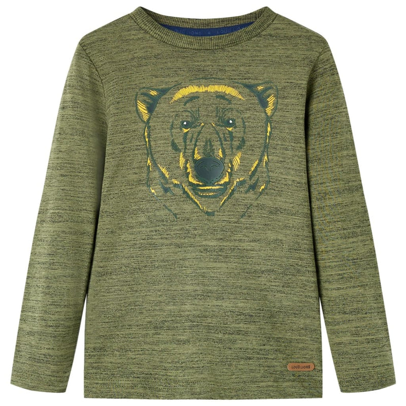 Load image into Gallery viewer, Vidaxl kindershirt met lange mouwen 116 gemêleerd kakikleurig
