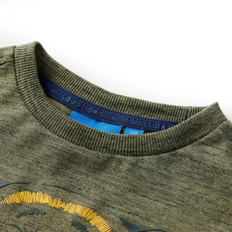 Load image into Gallery viewer, VidaXL Kindershirt met lange mouwen 140 gemêleerd kakikleurig