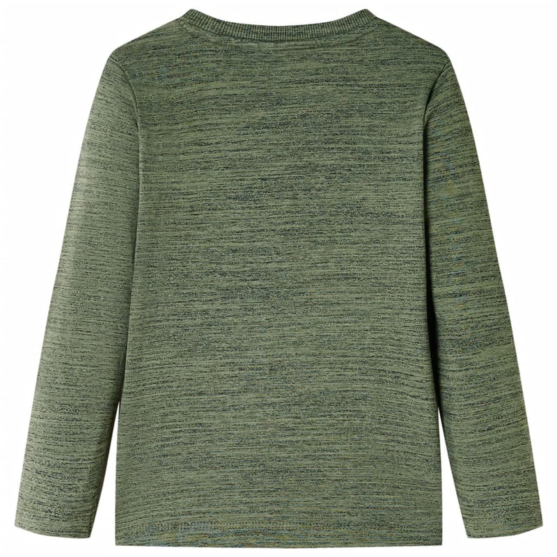 Cargue la imagen en el visor de la galería, Vidaxl kindershirt met lange mouwen 116 gemêleerd kakikleurig