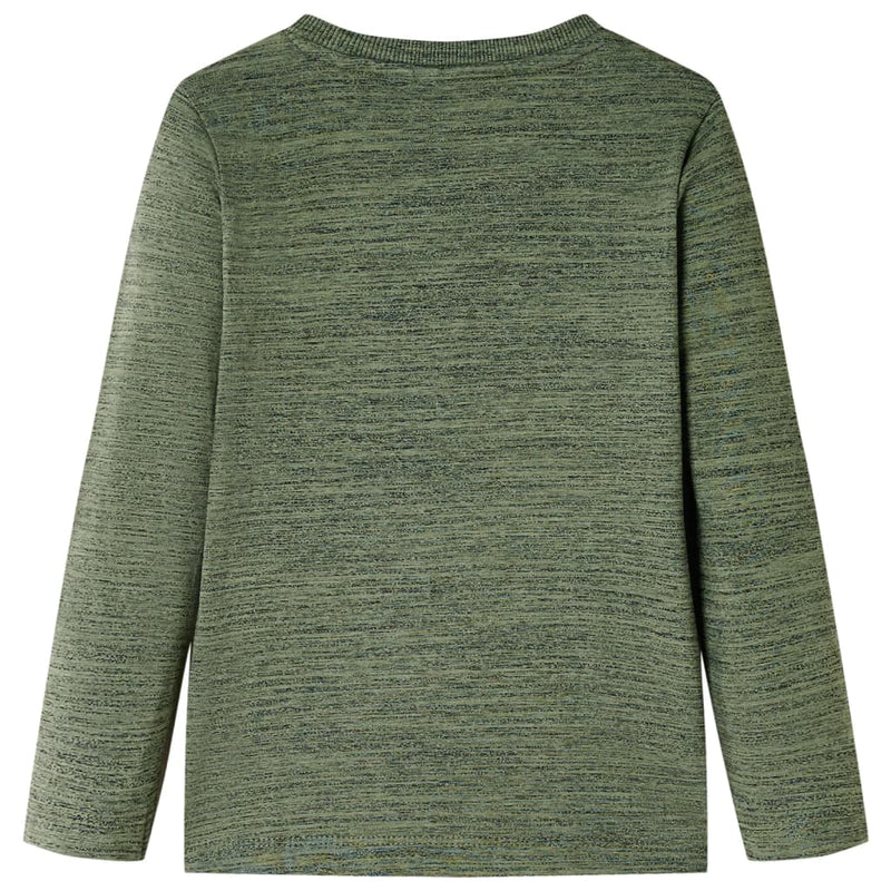 Cargue la imagen en el visor de la galería, Vidaxl kindershirt met lange mouwen 128 gemêleerd kakikleurig