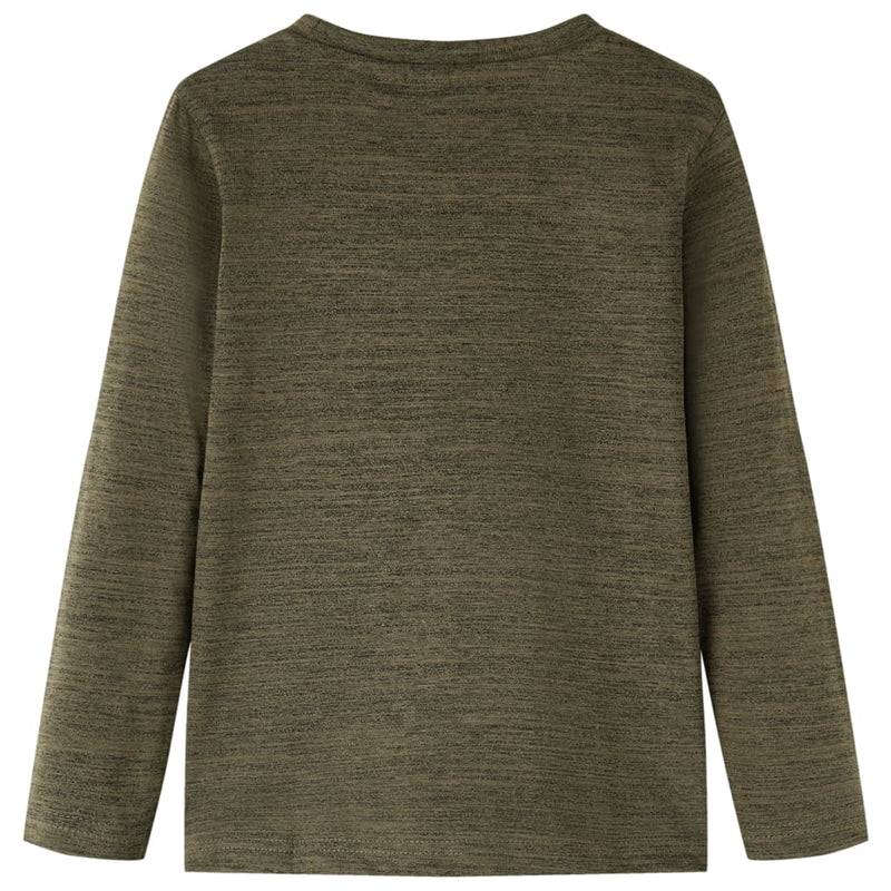 Load image into Gallery viewer, Vidaxl kindershirt met lange mouwen 92 gemêleerd kakikleurig