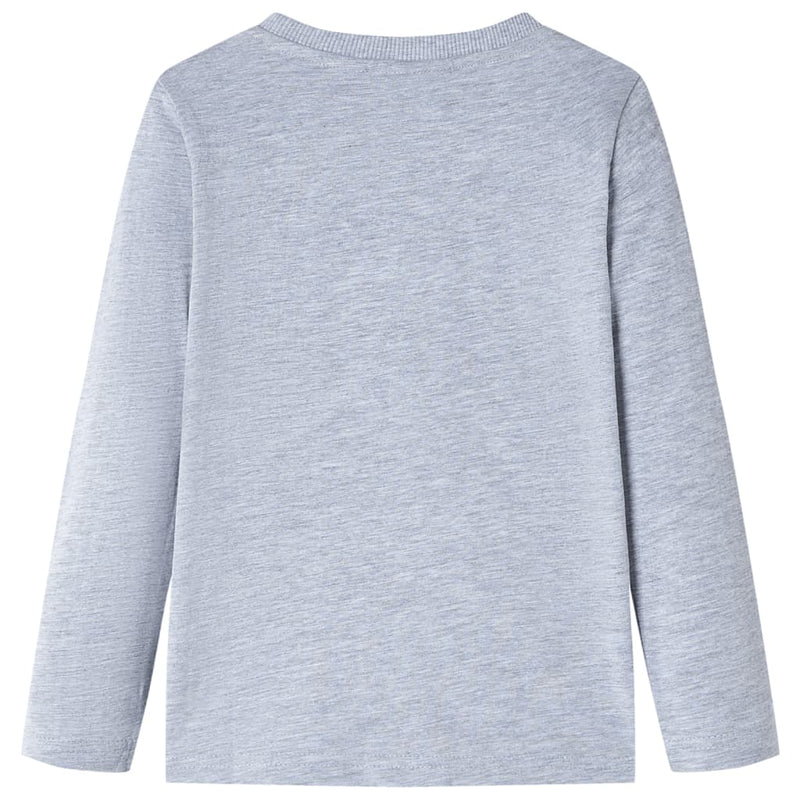 Load image into Gallery viewer, VidaXL Kindershirt met lange mouwen 92 gemêleerd grijs
