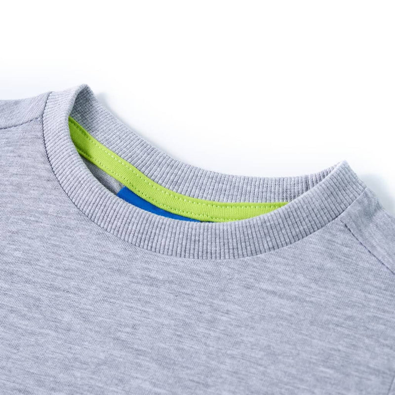 ギャラリービューアに画像をロードする, Vidaxl kindershirt met lange mouwen 116 gemêleerd grijs