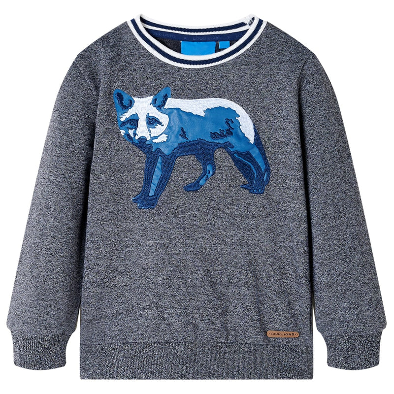 Load image into Gallery viewer, Vidaxl kindertrui 128 gemêleerd marineblauw