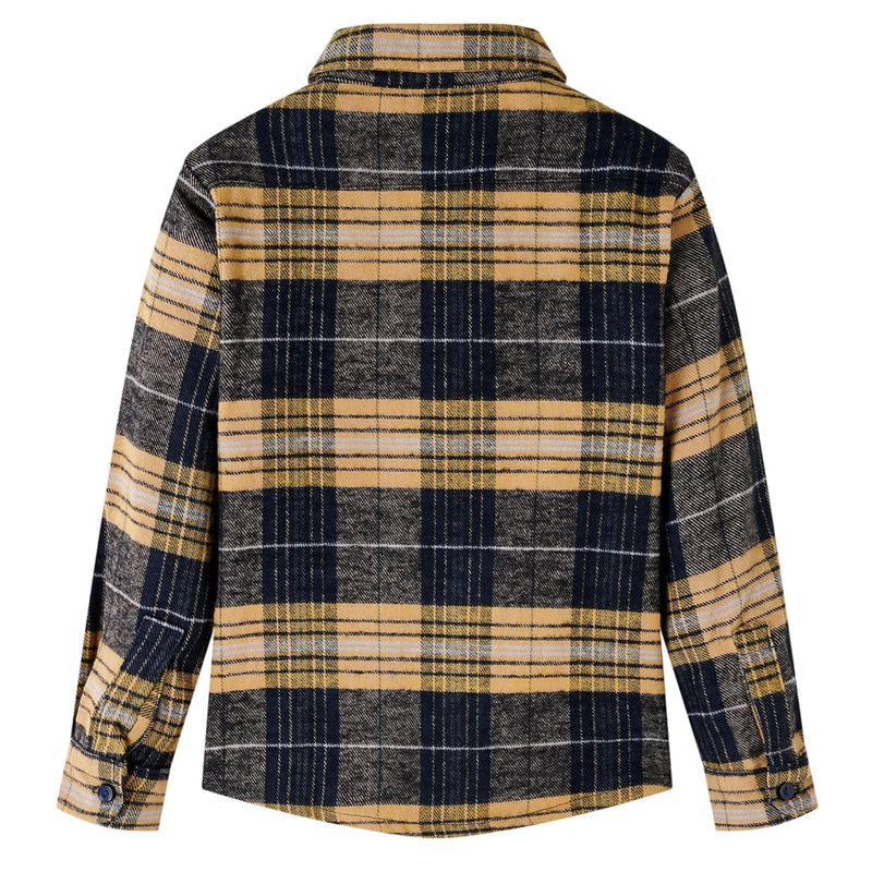 Load image into Gallery viewer, Vidaxl kindershirt geruit 92 geel en zwart