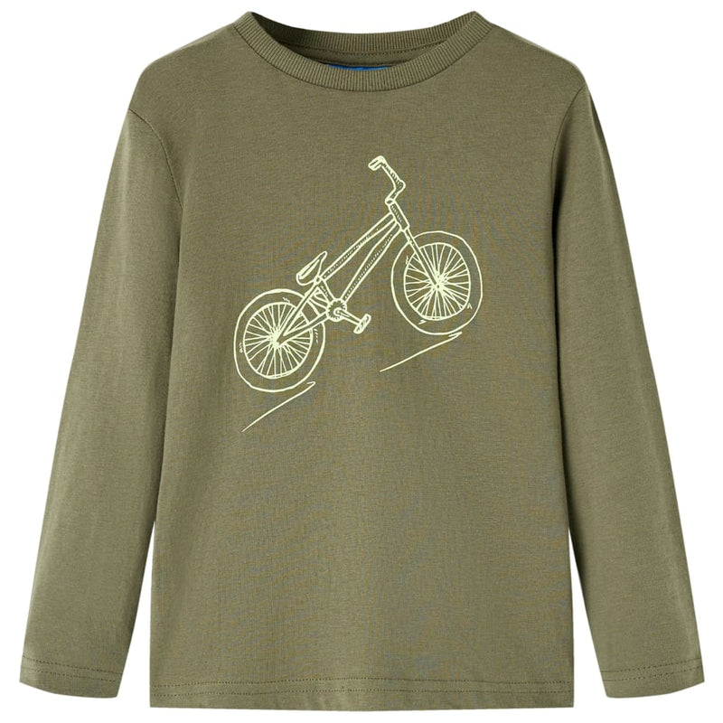 Load image into Gallery viewer, Vidaxl kindershirt met lange mouwen 116 kakikleurig