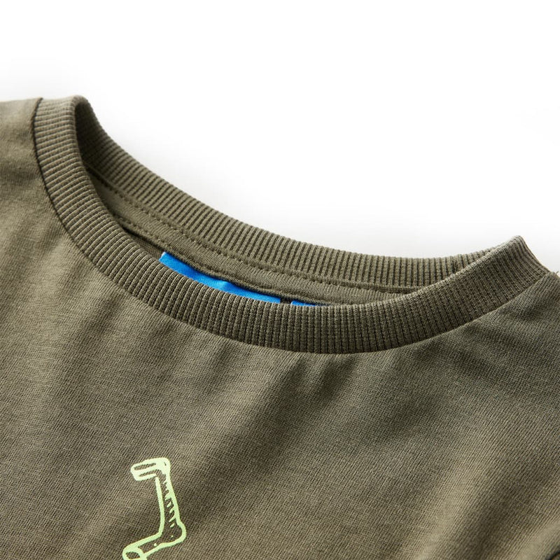 Load image into Gallery viewer, Vidaxl kindershirt met lange mouwen 116 kakikleurig