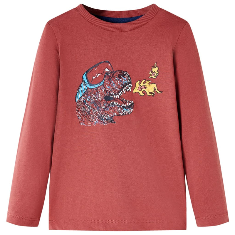 Chargez l'image dans la visionneuse de la galerie, Vidaxl kindershirt met lange mouwen 140 roodbruin