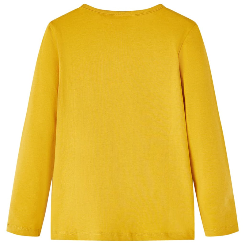 Load image into Gallery viewer, Vidaxl kindershirt met lange mouwen 140 donker okerkleurig