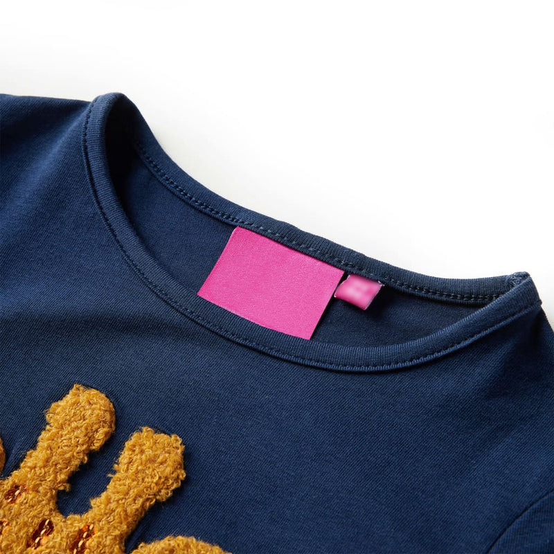 Load image into Gallery viewer, Vidaxl kindershirt met lange mouwen 140 marineblauw