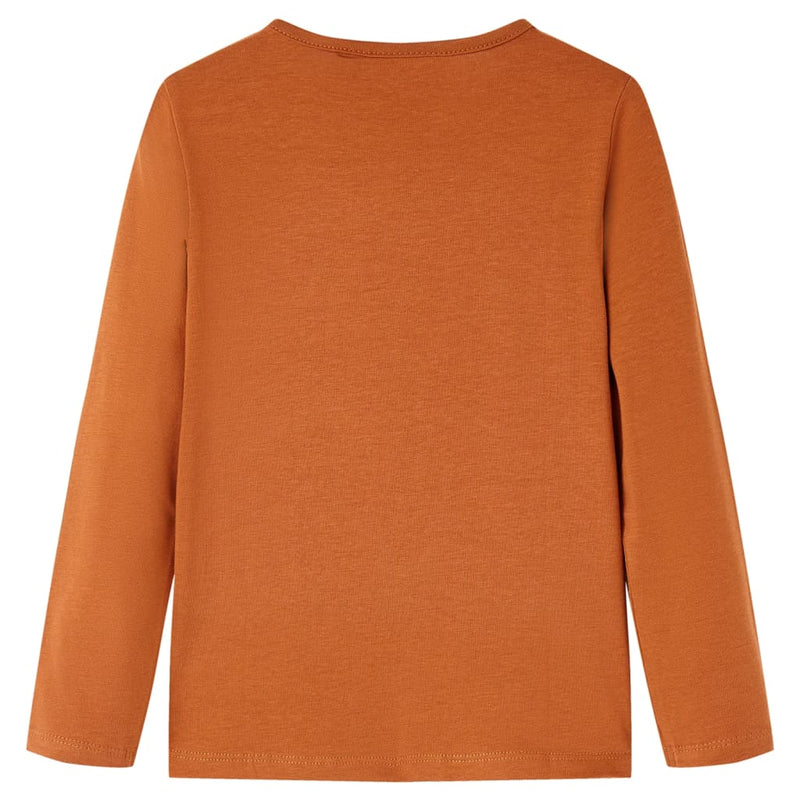 Load image into Gallery viewer, Vidaxl kindershirt met lange mouwen 140 cognackleurig